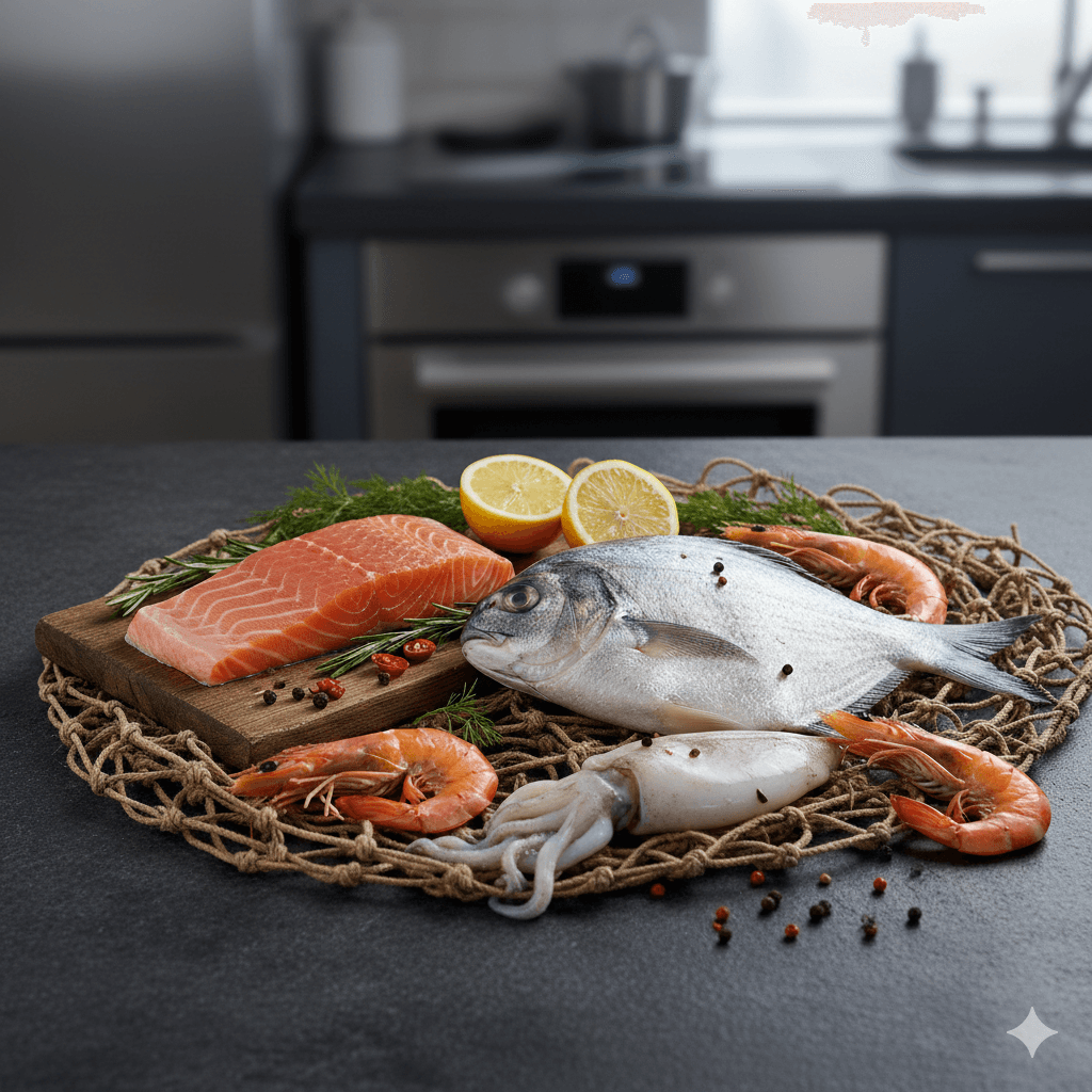 Fresh seafood selection